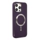 iPhone 13 Pro Max Kılıf Coco Deri Magneticsafe Silikon - Derin Mor