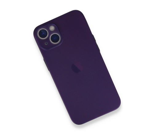 iPhone 14 Plus Kılıf PP Ultra İnce Kapak - Mor iPhone 14 Plus Kılıf PP Ultra İnce Kapak - Mor