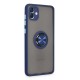 Samsung Galaxy A04 Kılıf Montreal Yüzüklü Silikon Kapak - Lacivert