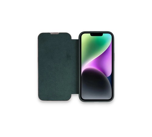 iPhone 13 Pro Max Kılıf Dolpin Kapaklı - Koyu Yeşil iPhone 13 Pro Max Kılıf Dolpin Kapaklı - Koyu Yeşil