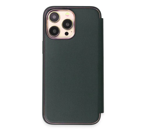 iPhone 13 Pro Max Kılıf Dolpin Kapaklı - Koyu Yeşil iPhone 13 Pro Max Kılıf Dolpin Kapaklı - Koyu Yeşil
