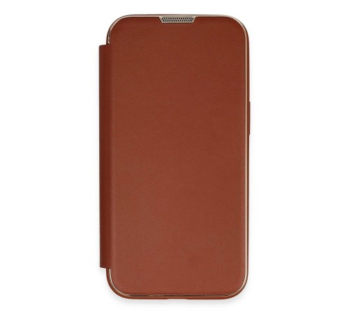 iPhone 14 Pro Kılıf Dolpin Kapaklı - Kahverengi iPhone 14 Pro Kılıf Dolpin Kapaklı - Kahverengi