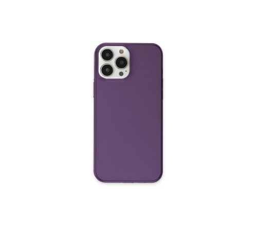 iPhone 13 Pro Max Kılıf Pc Sert Şeffaf Kapak - Mor iPhone 13 Pro Max Kılıf Pc Sert Şeffaf Kapak - Mor