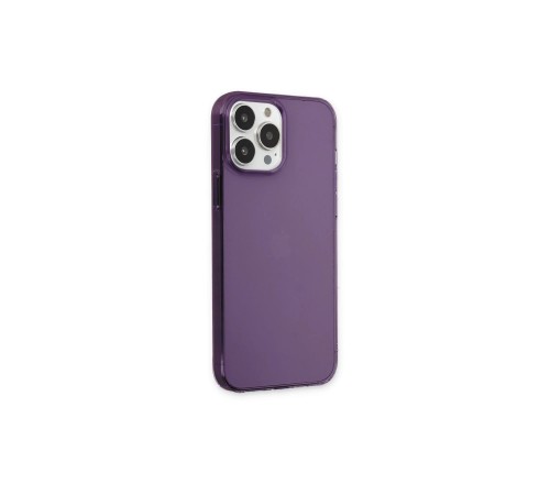 iPhone 13 Pro Max Kılıf Pc Sert Şeffaf Kapak - Mor iPhone 13 Pro Max Kılıf Pc Sert Şeffaf Kapak - Mor
