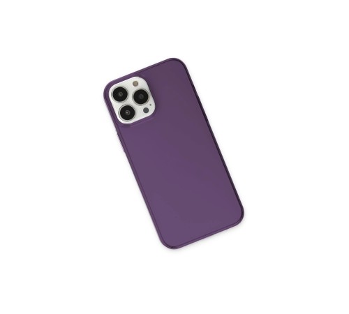 iPhone 13 Pro Max Kılıf Pc Sert Şeffaf Kapak - Mor iPhone 13 Pro Max Kılıf Pc Sert Şeffaf Kapak - Mor