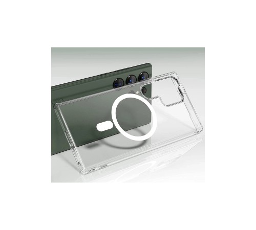 Samsung Galaxy S23 Ultra Kılıf Magneticsafe Şeffaf Silikon - Şeffaf Samsung Galaxy S23 Ultra Kılıf Magneticsafe Şeffaf Silikon - Şeffaf