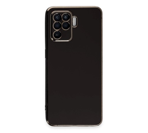 Oppo Reno 5 Lite Kılıf Volet Silikon - Siyah Oppo Reno 5 Lite Kılıf Volet Silikon - Siyah