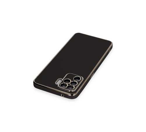 Oppo Reno 5 Lite Kılıf Volet Silikon - Siyah Oppo Reno 5 Lite Kılıf Volet Silikon - Siyah