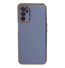 Oppo A16 Kılıf Volet Silikon - Mavi
