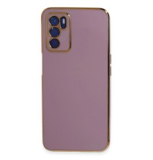 Oppo A16 Kılıf Volet Silikon - Mor