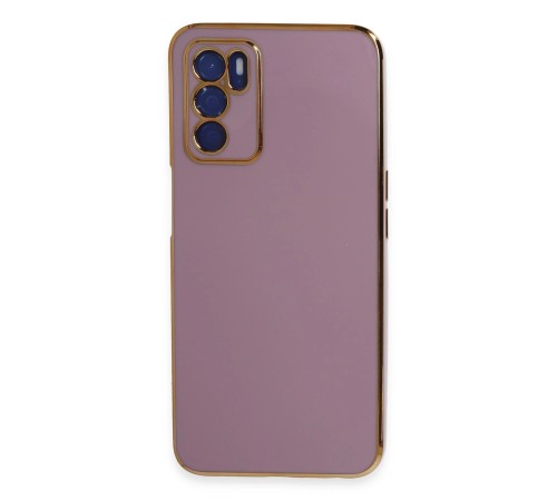 Oppo A16 Kılıf Volet Silikon - Mor