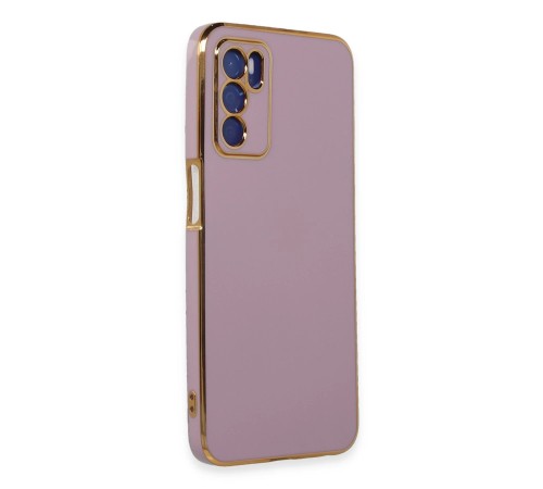 Oppo A16 Kılıf Volet Silikon - Mor