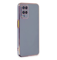 Oppo A54 4G Kılıf Volet Silikon - Mavi