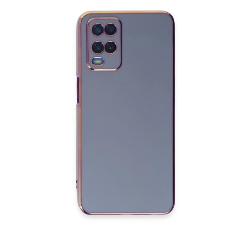Oppo A54 4G Kılıf Volet Silikon - Mavi Oppo A54 4G Kılıf Volet Silikon - Mavi