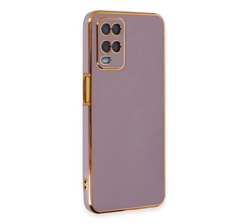 Oppo A54 4G Kılıf Volet Silikon - Mor Oppo A54 4G Kılıf Volet Silikon - Mor
