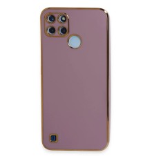 Realme C25Y Kılıf Volet Silikon - Mor