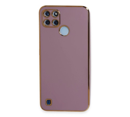 Realme C25Y Kılıf Volet Silikon - Mor Realme C25Y Kılıf Volet Silikon - Mor