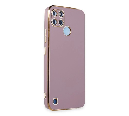 Realme C25Y Kılıf Volet Silikon - Mor Realme C25Y Kılıf Volet Silikon - Mor