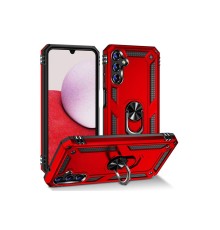 Samsung Galaxy A04S Kılıf Sofya Yüzüklü Silikon Kapak - Kırmızı
