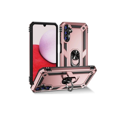 Samsung Galaxy A04S Kılıf Sofya Yüzüklü Silikon Kapak - Rose