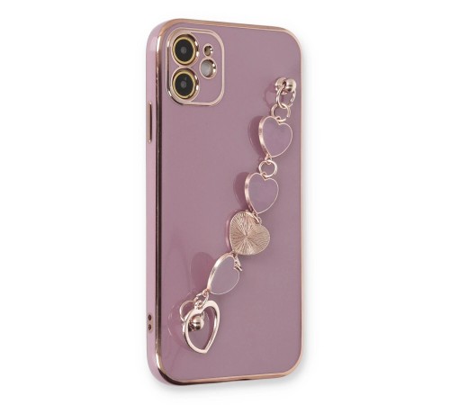 iPhone 12 Kılıf Esila Silikon - Mor iPhone 12 Kılıf Esila Silikon - Mor