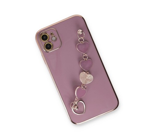 iPhone 12 Kılıf Esila Silikon - Mor iPhone 12 Kılıf Esila Silikon - Mor