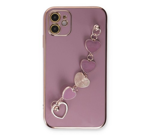 iPhone 12 Kılıf Esila Silikon - Mor iPhone 12 Kılıf Esila Silikon - Mor