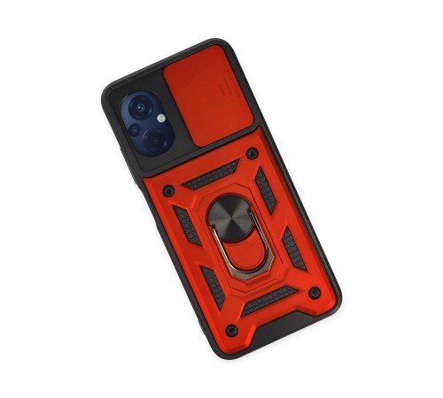 Xiaomi Poco M5 Kılıf Pars Lens Yüzüklü Silikon - Kırmızı Xiaomi Poco M5 Kılıf Pars Lens Yüzüklü Silikon - Kırmızı