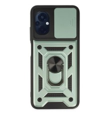 Xiaomi Poco M5 Kılıf Pars Lens Yüzüklü Silikon - Yeşil