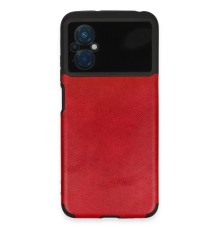 Xiaomi Poco M5 Kılıf Loop Deri Silikon - Kırmızı