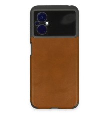 Xiaomi Poco M5 Kılıf Loop Deri Silikon - Kahverengi
