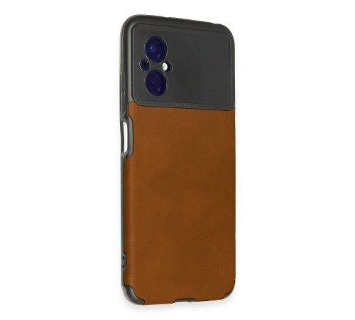 Xiaomi Poco M5 Kılıf Loop Deri Silikon - Kahverengi