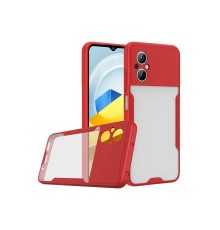Xiaomi Poco M5 Kılıf Platin Silikon - Kırmızı