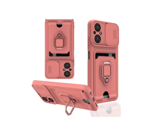 Xiaomi Poco M5 Kılıf Zuma Kartvizitli Yüzüklü Silikon - Pembe Xiaomi Poco M5 Kılıf Zuma Kartvizitli Yüzüklü Silikon - Pembe
