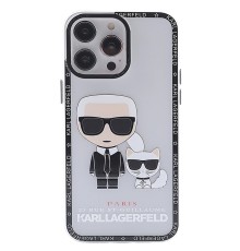 iPhone 14 Pro Kılıf Prada Desenli Kapak - Prada Şeffaf - 1
