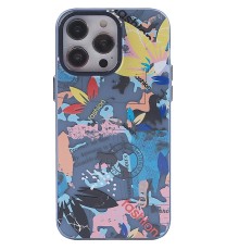 iPhone 14 Pro Kılıf Prada Desenli Kapak - Prada Pembe - 1