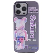 iPhone 14 Pro Max Kılıf Prada Desenli Kapak - Prada Mor - 1
