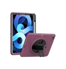 iPad 2022 10.9 (10.nesil) Kılıf Hand Strap Tablet Kılıfı - Mürdüm