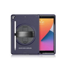 iPad 10.2 (7.nesil) Kılıf Hand Strap Tablet Kılıfı - Lacivert