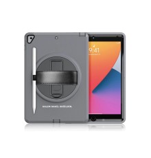 iPad 10.2 (7.nesil) Kılıf Hand Strap Tablet Kılıfı - Gri