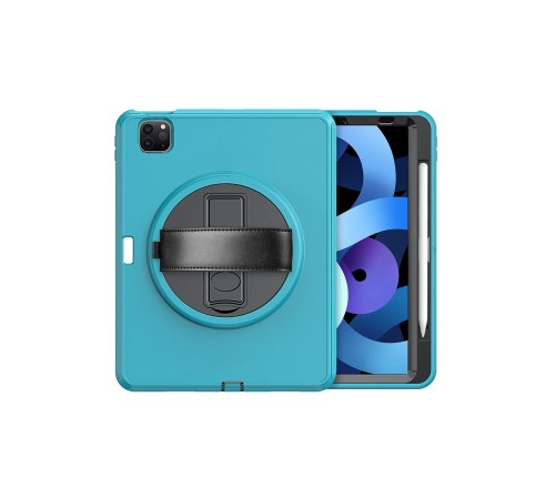 iPad Pro 11 (2018) Kılıf Hand Strap Tablet Kılıfı - Turkuaz iPad Pro 11 (2018) Kılıf Hand Strap Tablet Kılıfı - Turkuaz