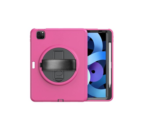 iPad Pro 11 (2018) Kılıf Hand Strap Tablet Kılıfı - Pembe iPad Pro 11 (2018) Kılıf Hand Strap Tablet Kılıfı - Pembe