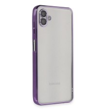 Samsung Galaxy A04 Kılıf Razer Lensli Silikon - Mor