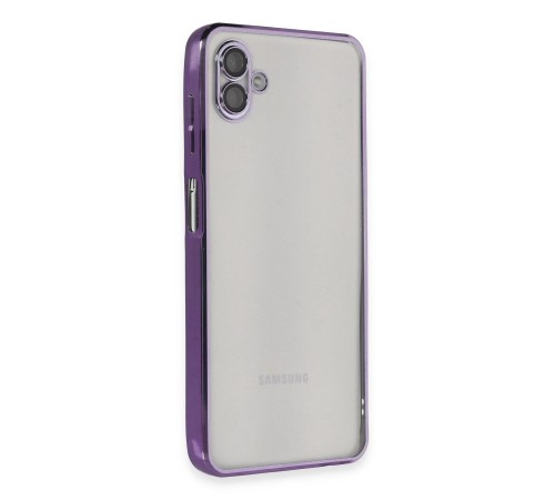 Samsung Galaxy A04 Kılıf Razer Lensli Silikon - Mor Samsung Galaxy A04 Kılıf Razer Lensli Silikon - Mor