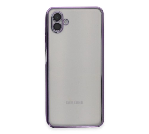 Samsung Galaxy A04 Kılıf Razer Lensli Silikon - Mor Samsung Galaxy A04 Kılıf Razer Lensli Silikon - Mor