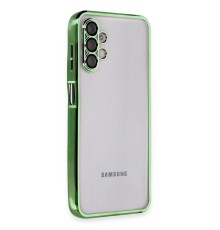 Samsung Galaxy A04S Kılıf Razer Lensli Silikon - Yeşil