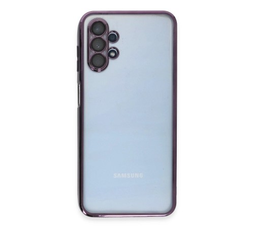 Samsung Galaxy A13 4G Kılıf Razer Lensli Silikon - Mor Samsung Galaxy A13 4G Kılıf Razer Lensli Silikon - Mor