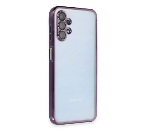 Samsung Galaxy A13 4G Kılıf Razer Lensli Silikon - Mor Samsung Galaxy A13 4G Kılıf Razer Lensli Silikon - Mor