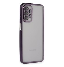 Samsung Galaxy A23 4G Kılıf Razer Lensli Silikon - Mor