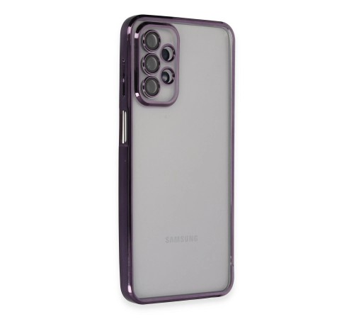 Samsung Galaxy A23 4G Kılıf Razer Lensli Silikon - Mor Samsung Galaxy A23 4G Kılıf Razer Lensli Silikon - Mor